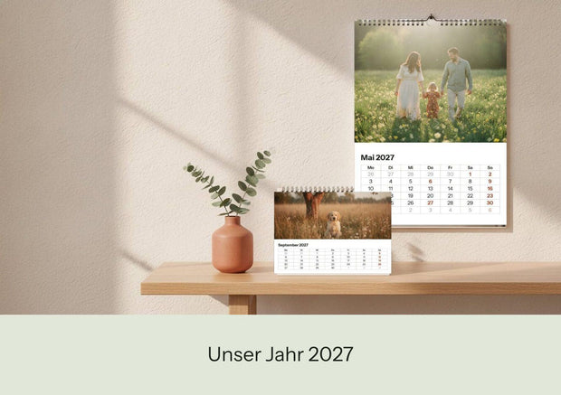 Beispiel-Titelseite im Design Naturell (Tischkalender), Tischkalender DIN A5 quer